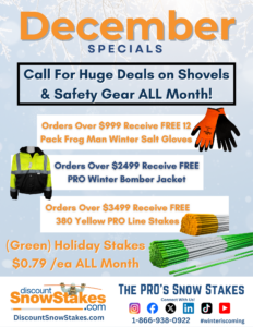 Visual for Discount Snow Stakes December Specials