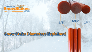 "Snow Stake Diameters Explained" With visual