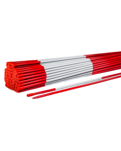 red snow stakes, red driveway markers
