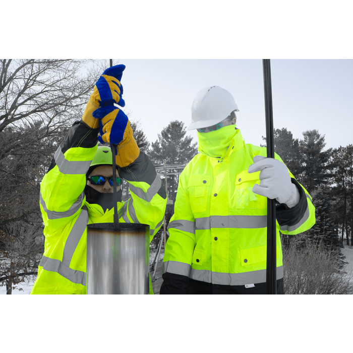 FrogWear HV High Visibility Yellow Green Three in One Winter Parka Jacket