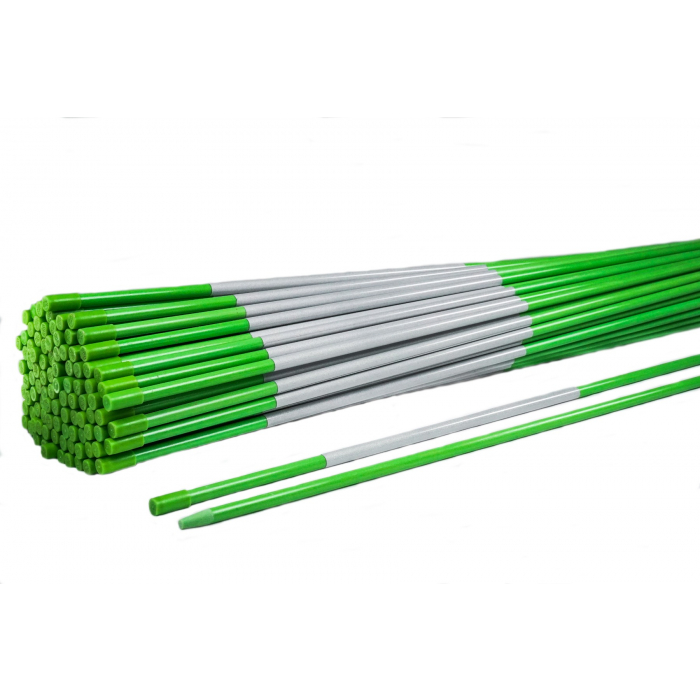 50 Pack FiberMarker Snow Markers 60-Inch Driveway Reflectors Snow Stakes 5/16 Inch Diameter Green 