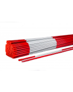 red snow stakes, red driveway markers