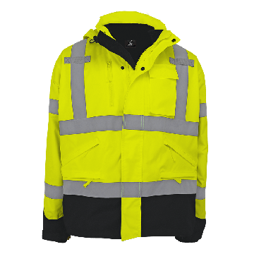 FrogWear® HV High-Visibility Yellow/Green Three-in-One Winter Parka Jacket