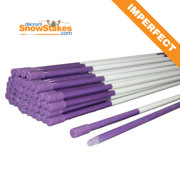 red snow stakes, red driveway markers