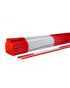 red snow stakes, red driveway markers