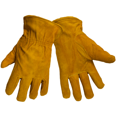 Leather Winter Gloves, Fleece Lined Commercial Grade Gloves