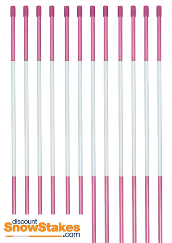 Breast Cancer Fighting Snow Stakes - 4 ft PINK 